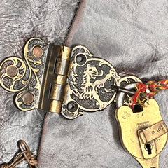 Double Perugia w/ Dragon Hinge - Glossy Espresso Bison/BB/Padlock