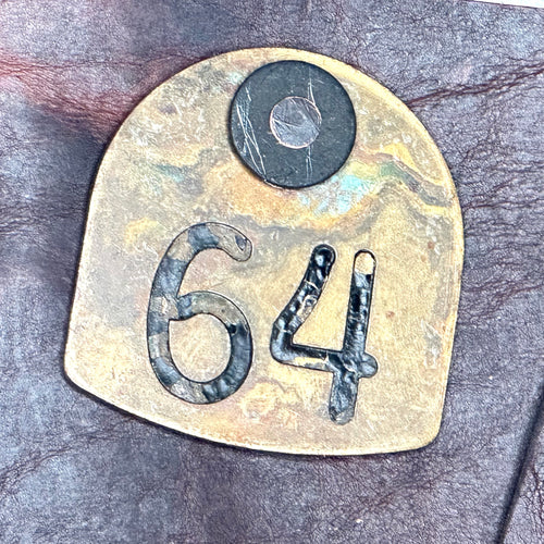 Perugia - Espresso Bison/BB/Cattle ID Tag #64