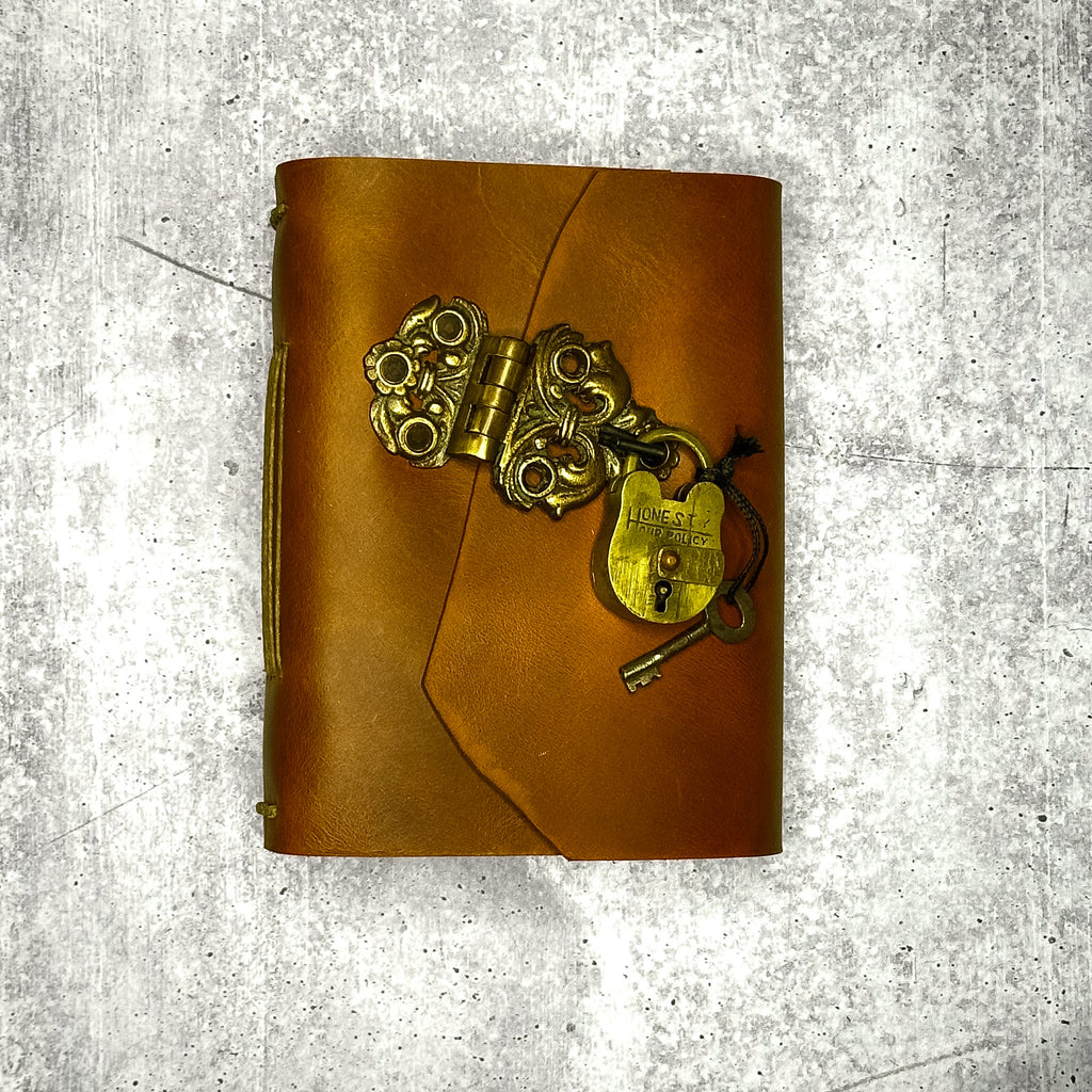 Lucca - DOUBLE Butterscotch Horween/Artisan Paper/Padlock