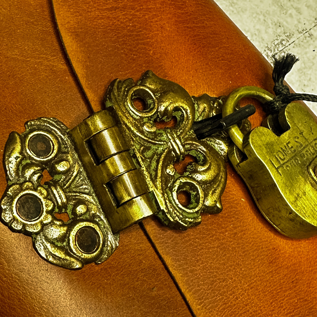 Lucca - DOUBLE Butterscotch Horween/Artisan Paper/Padlock